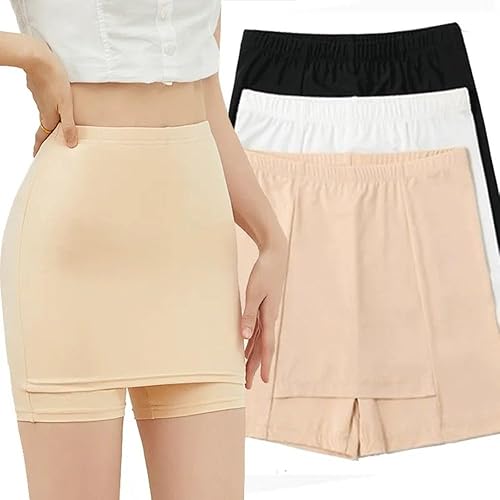 Double-Layer Front Crotch Ice Silk Safety Shorts