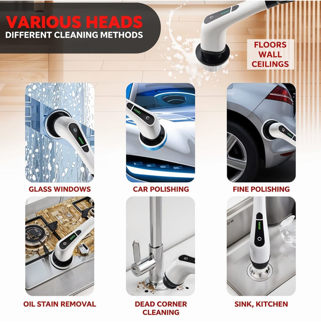 9-in-1 Electric Spin Scrubber