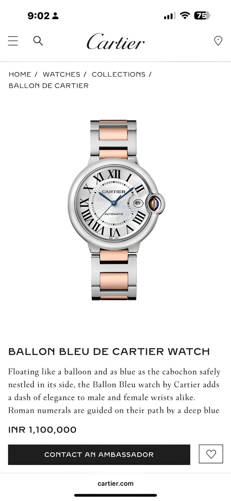 Cartier  luxurious Whatch